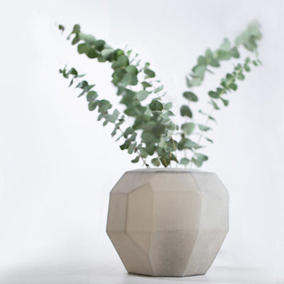 Vase - Cubistic - Smokegrey - Round