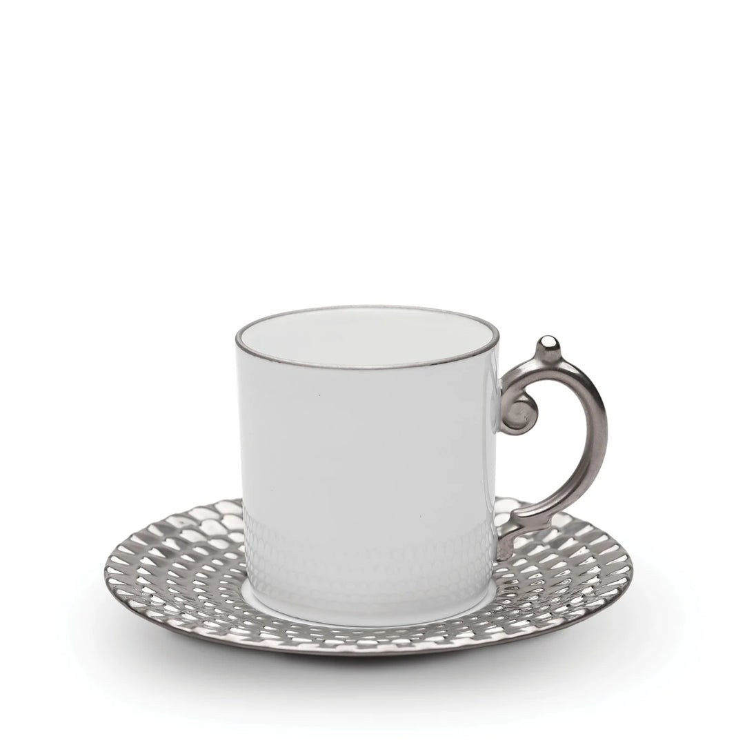 Aegean Espresso Cup + Saucer Platinum