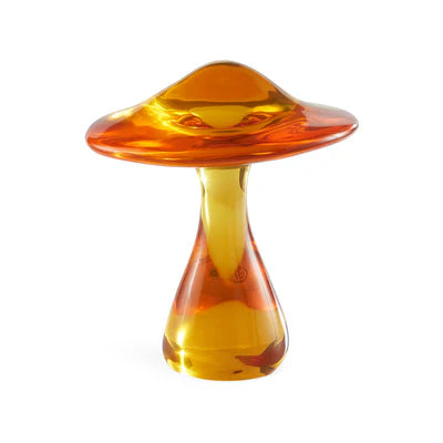 Orange Acrylic Mushroom Objet