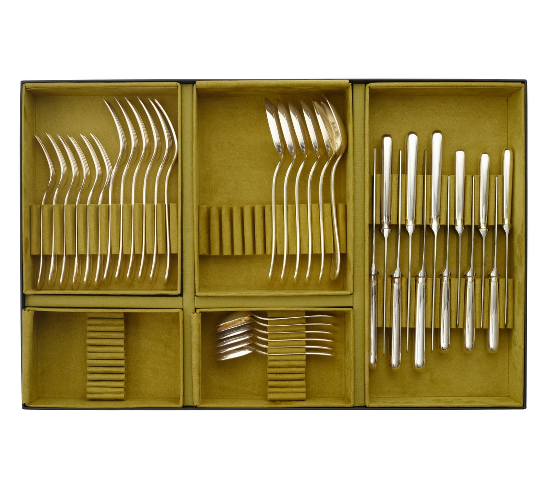 Malmaison - 36-Piece Flatware Set with Free Storage Box - Silver