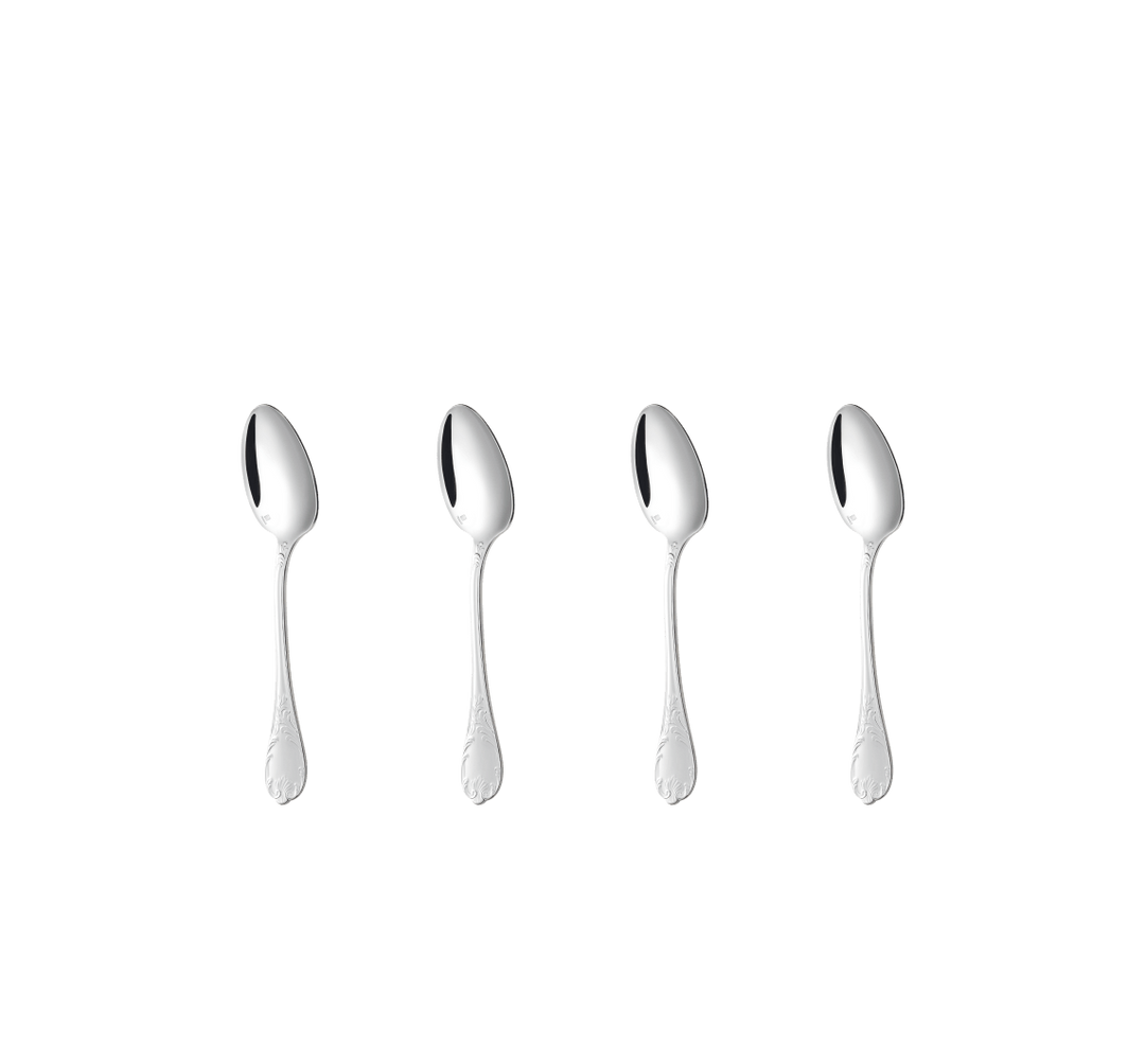Marly - Set of 4 Espresso Spoons - Silver plated
