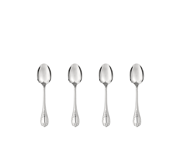Marly - Set of 4 Espresso Spoons - Silver plated
