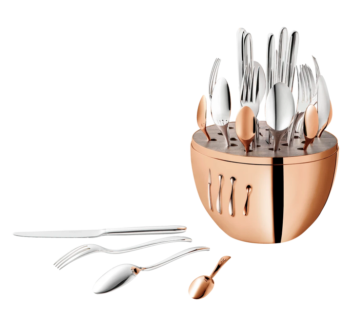 MOOD PRECIOUS - 24-Piece Flatware Set with Chest - Rose Gold