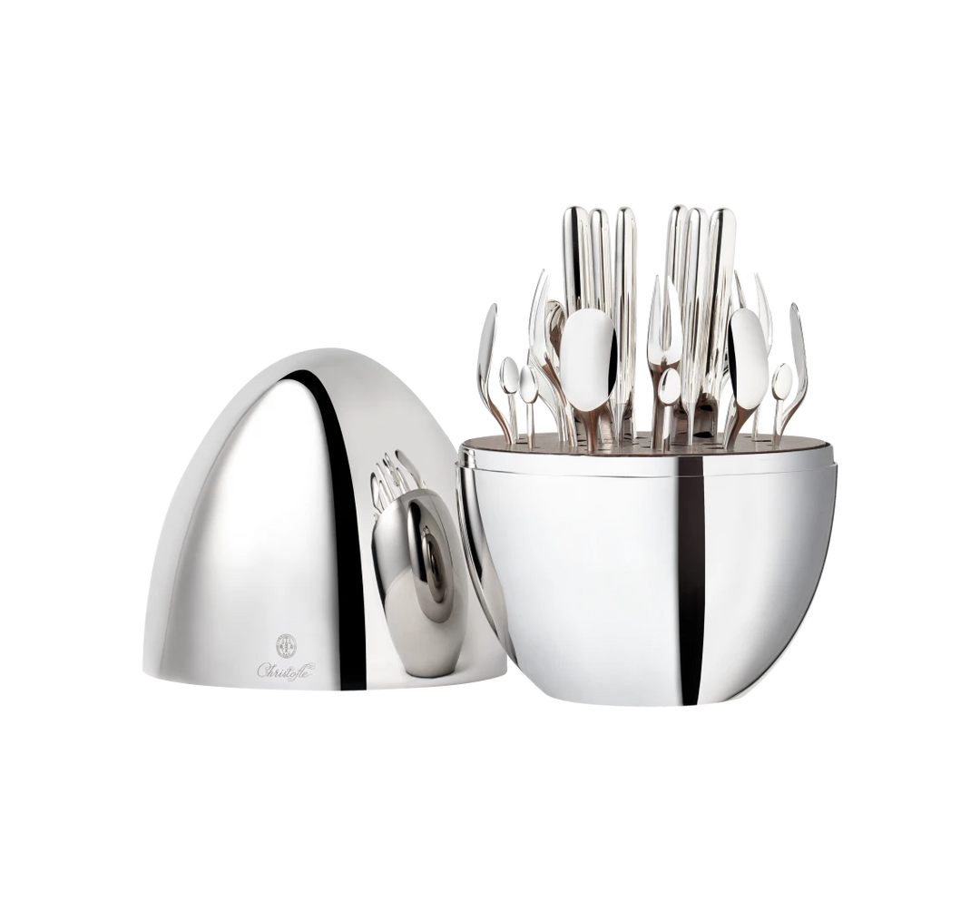 MOOD PARTY- 24-Piece Silver-Plated Flatware Set with Chest - Silver