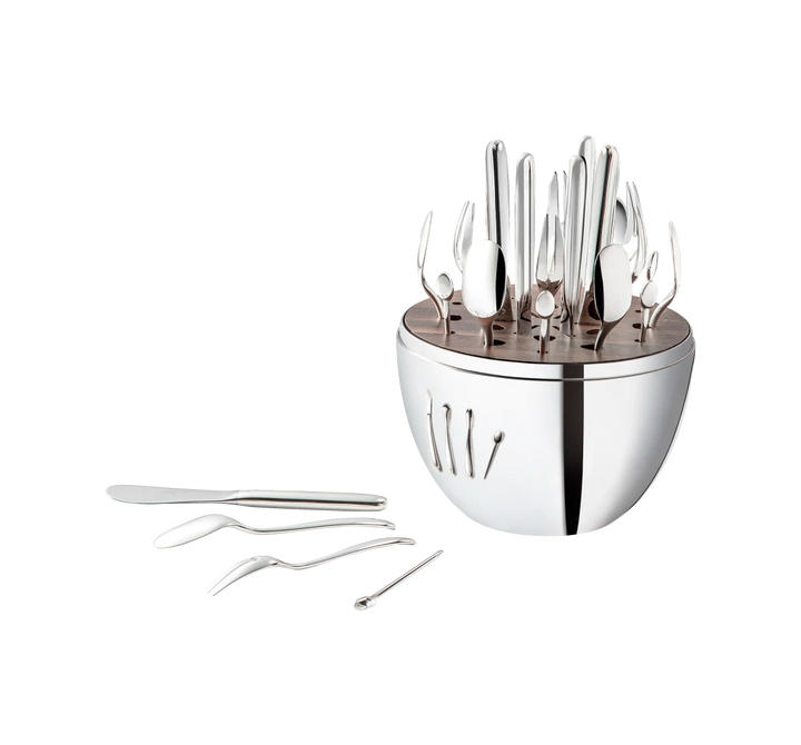 MOOD PARTY- 24-Piece Silver-Plated Flatware Set with Chest - Silver