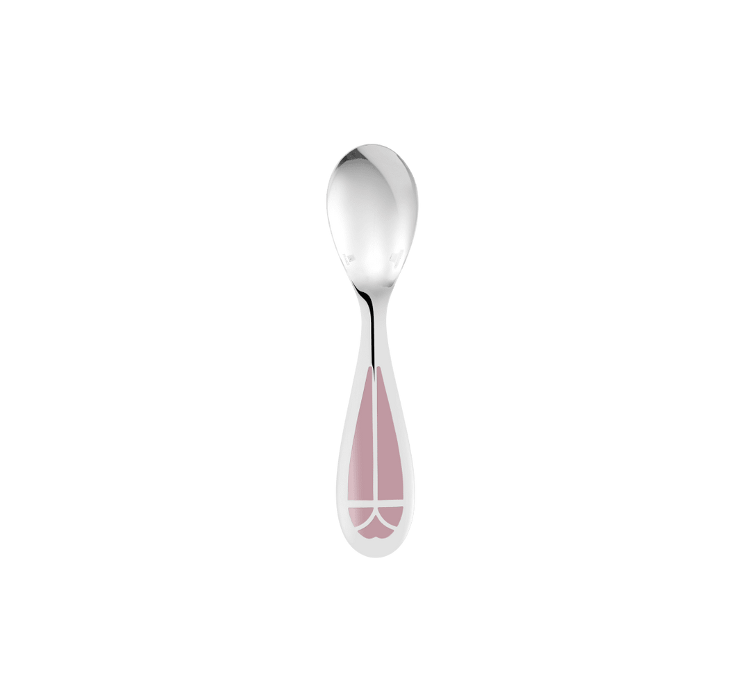 Talisman - Baby Spoon Rose Quartz  - Silver Plated