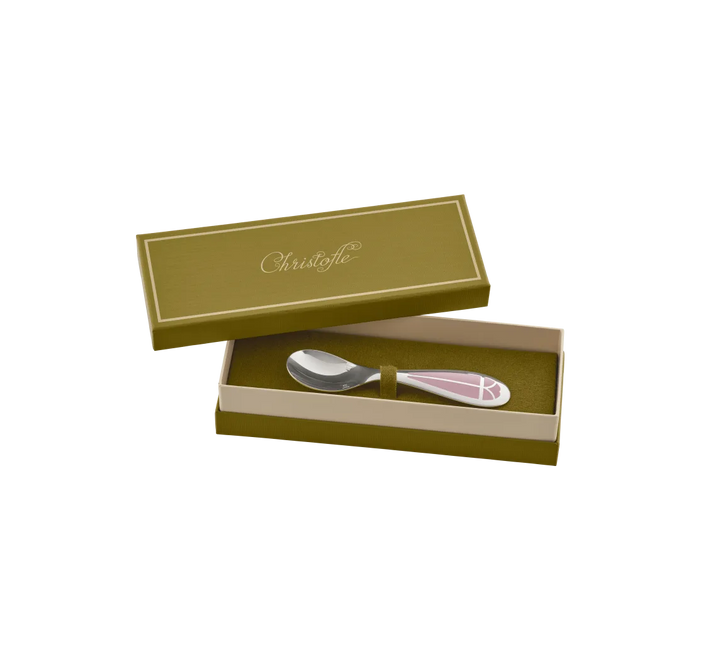 Talisman - Baby Spoon Rose Quartz  - Silver Plated