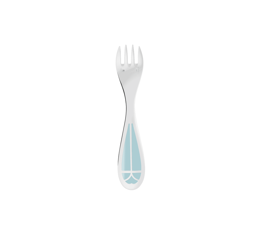 Talisman - Baby Spoon & Fork Set Ice Blue  - Silver Plated
