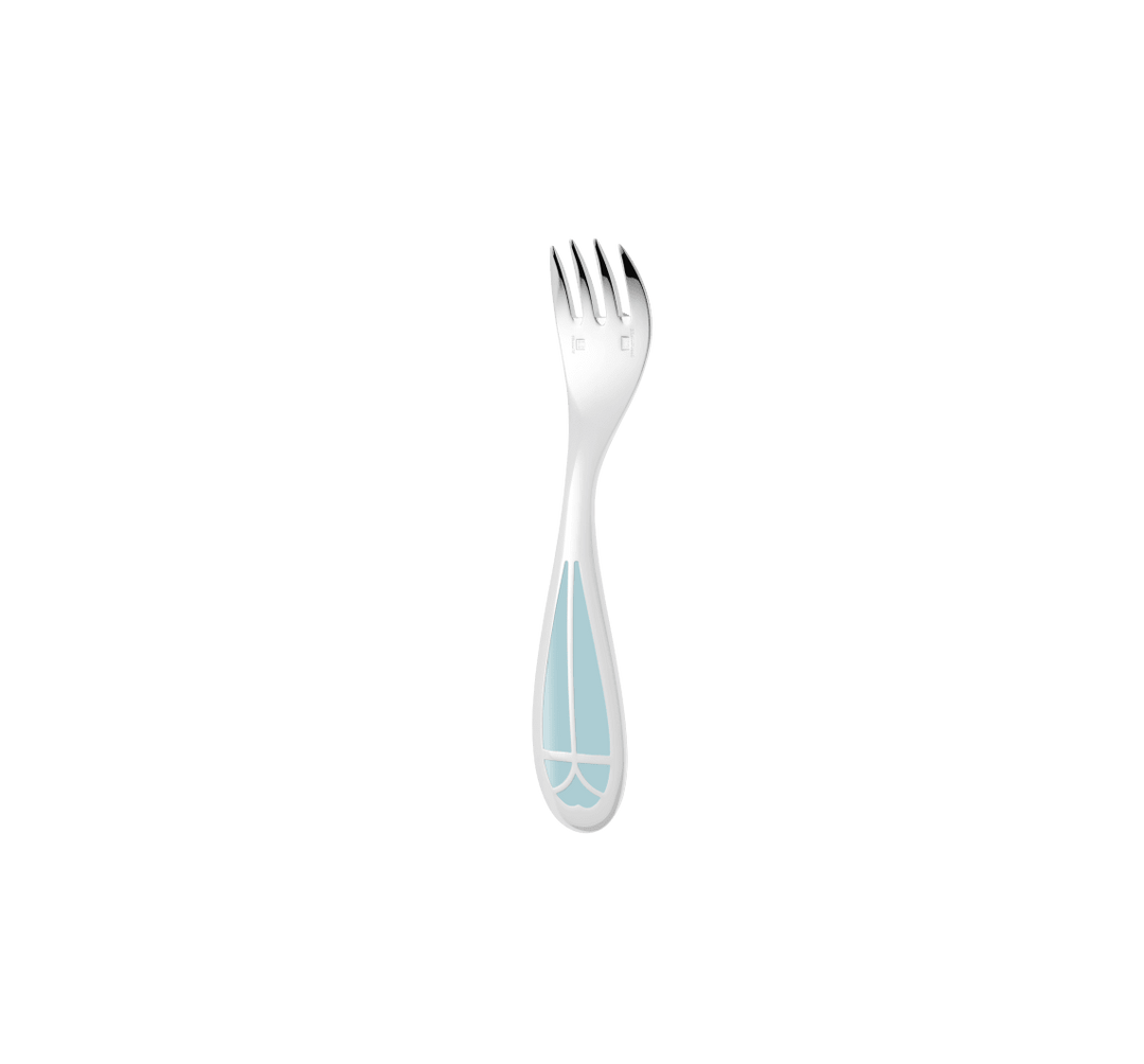 Talisman - Baby Spoon & Fork Set Ice Blue  - Silver Plated