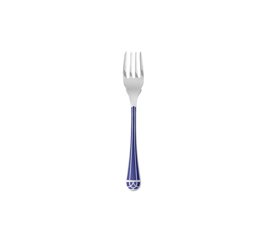 Talisman - Fish Fork Marbled Blue - Silver Plated