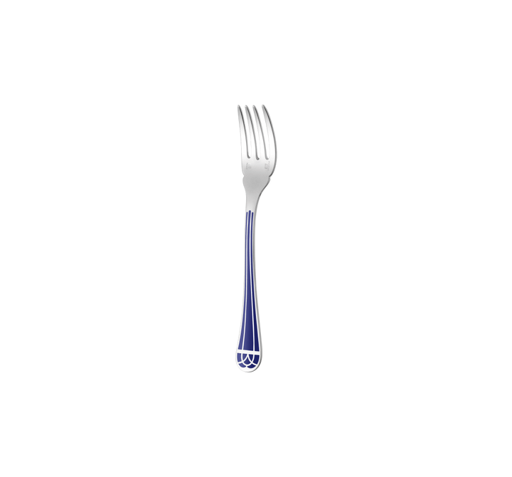 Talisman - Fish Fork Marbled Blue - Silver Plated