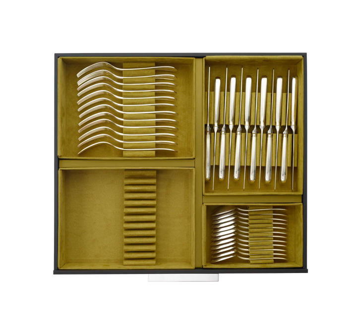 Steel Perles - 75-Piece Flatware Set with chest - Stainless Steel