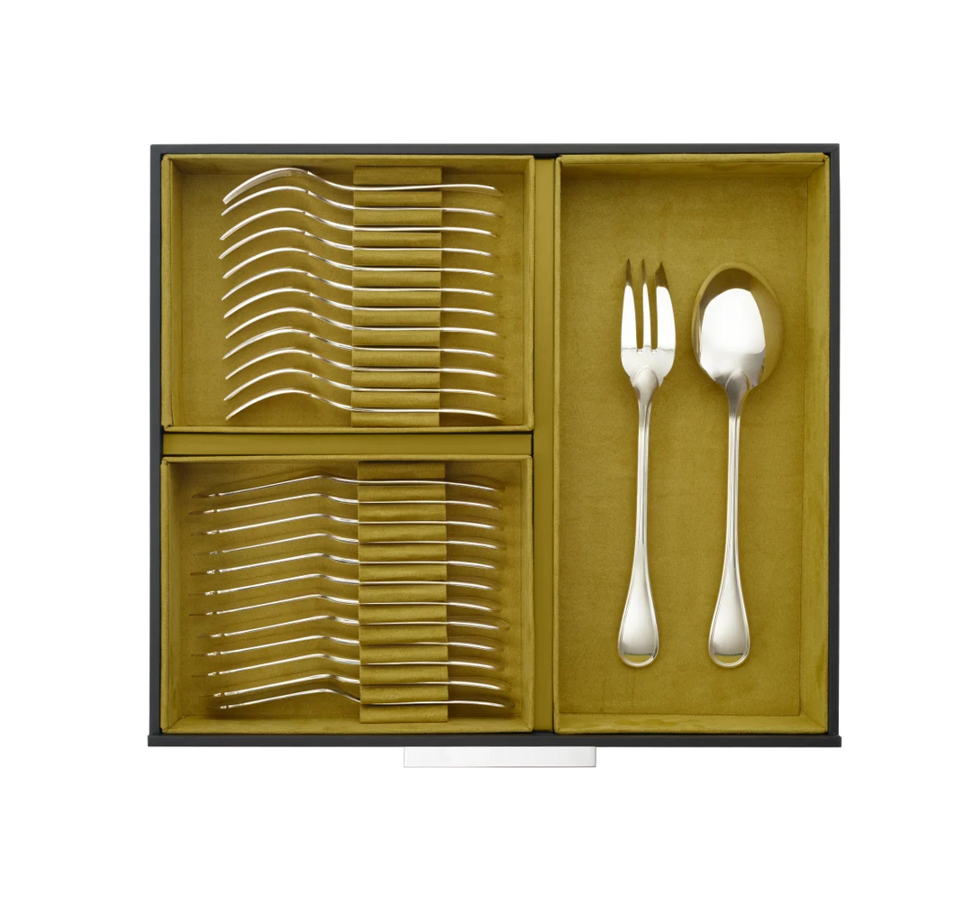 Steel Perles - 110-Piece Flatware Set with chest - Stainless Steel