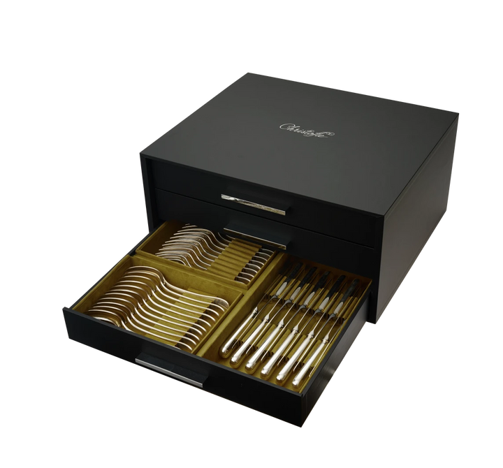 Steel Perles - 110-Piece Flatware Set with chest - Stainless Steel