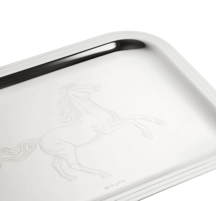 Albi - Tray Horse Engraving 26x20cm - Silver Plated