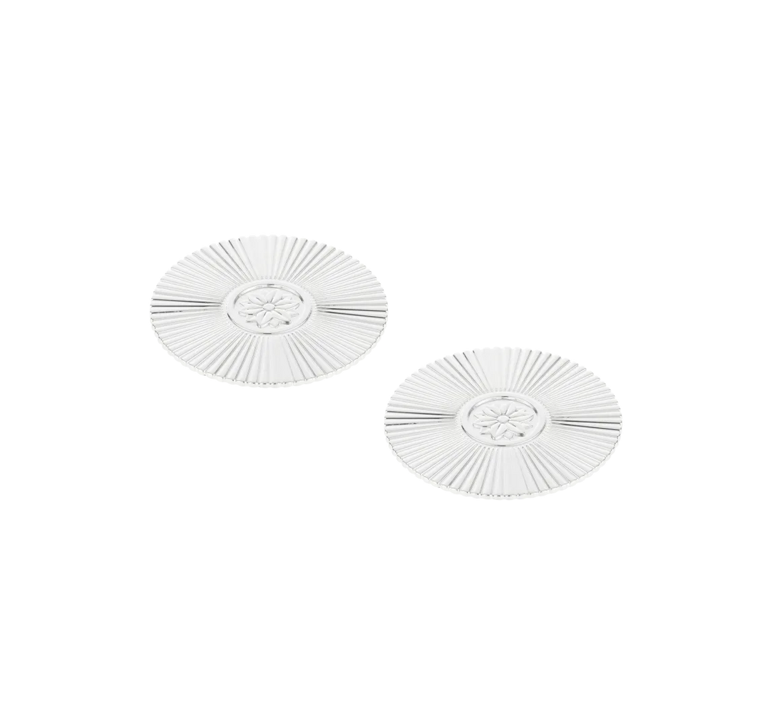 Malmaison - Palmettes Coasters Set of 2 - Silver Plated