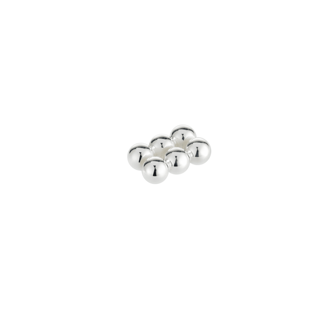 Perles - Set of 2 Place Card Holders - Silver plated