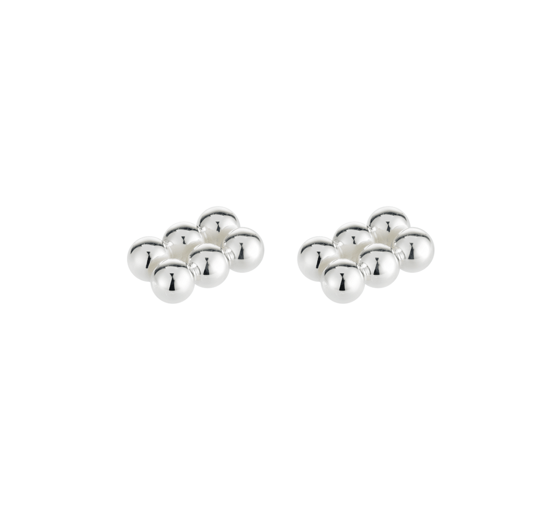 Perles - Set of 2 Place Card Holders - Silver plated