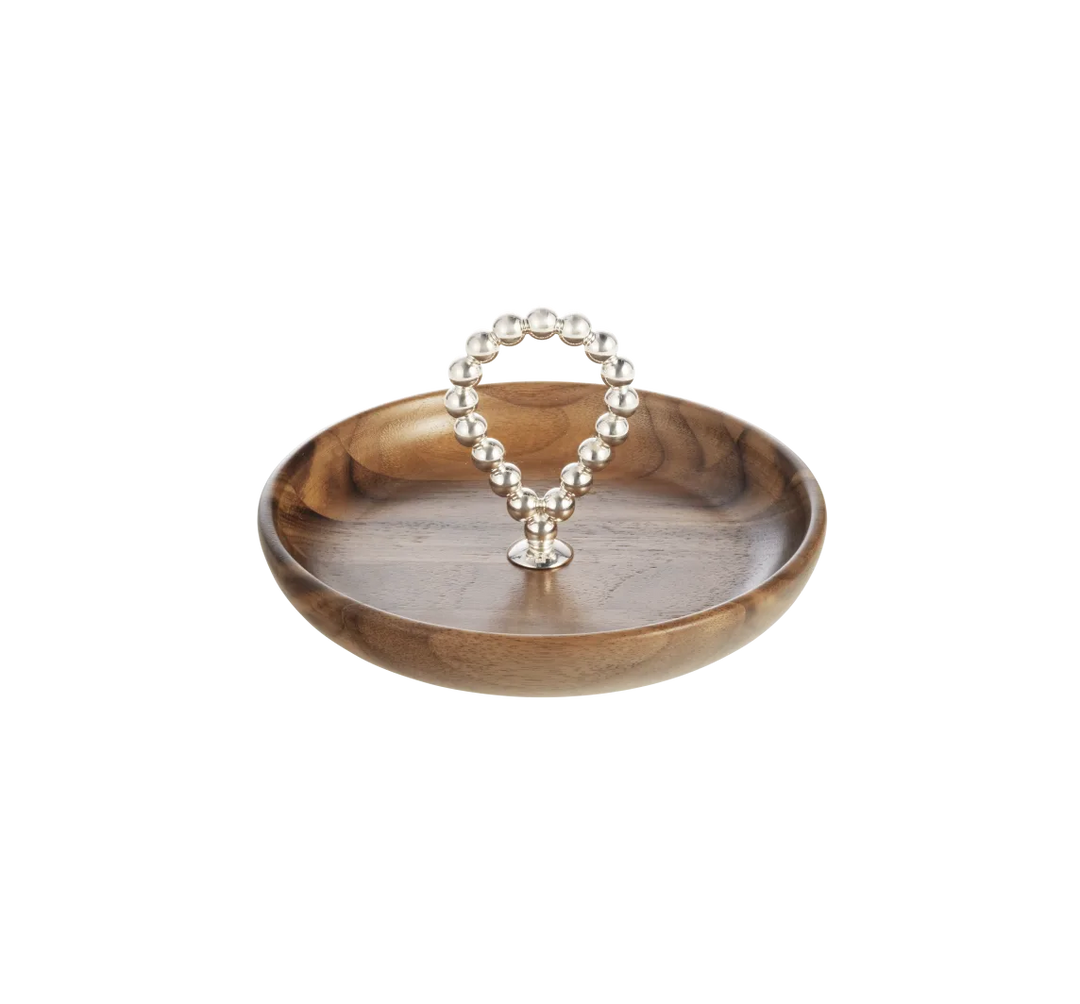 Perles - Walnut Bowl 14 cm - Silver plated