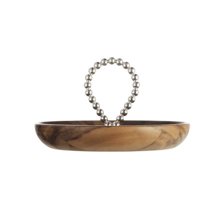 Perles - Walnut Bowl 17 cm - Silver plated