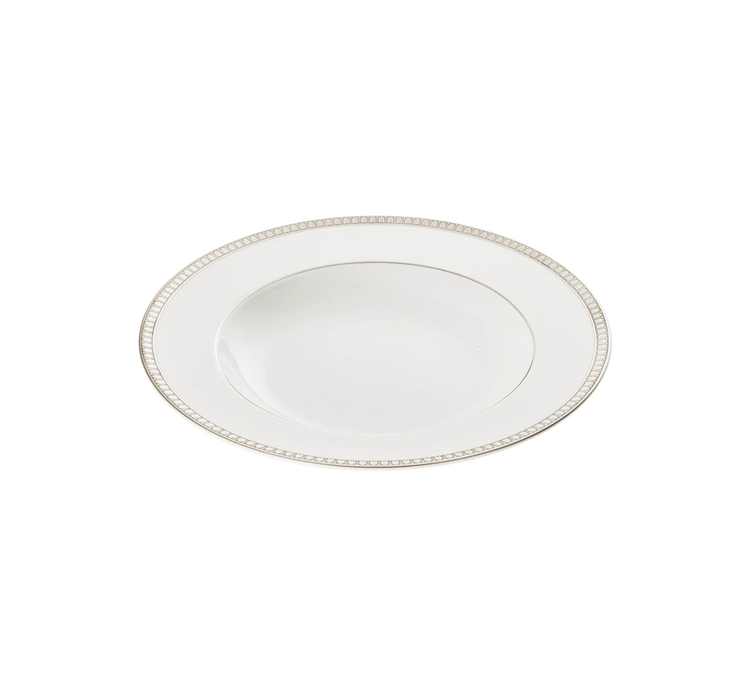 Malmaison - Rimmed Soup Bowl - Porcelain Platinum Finish