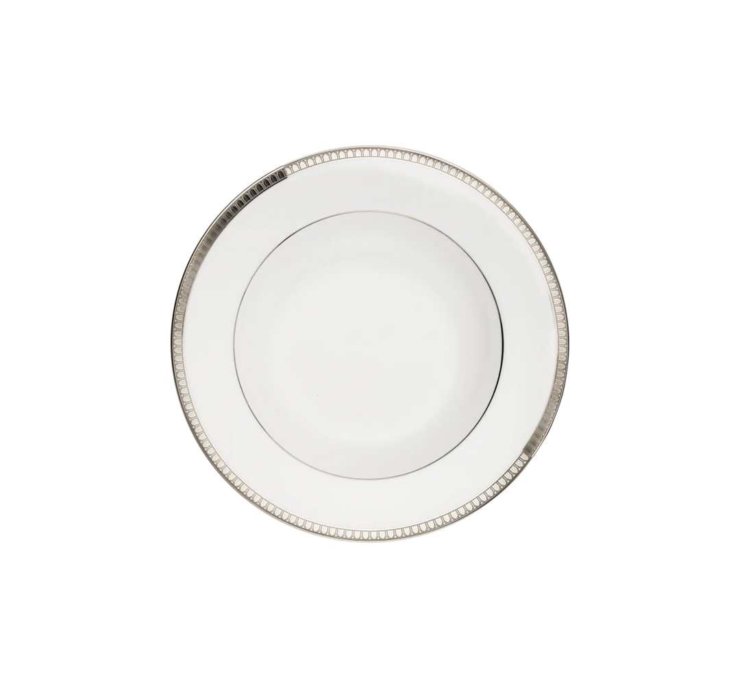 Malmaison - Rimmed Soup Bowl - Porcelain Platinum Finish