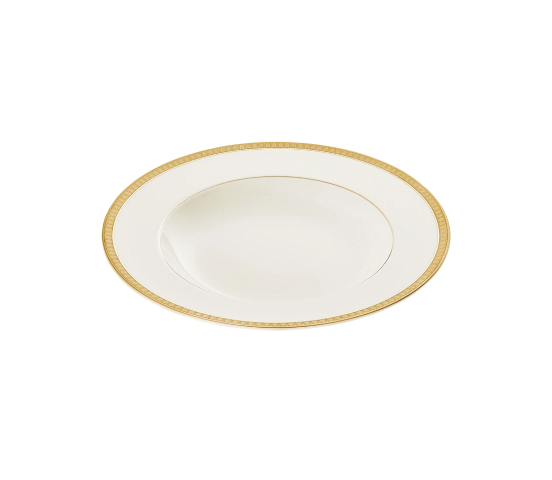 Malmaison - Rimmed Soup Bowl - Porcelain Gold Finish