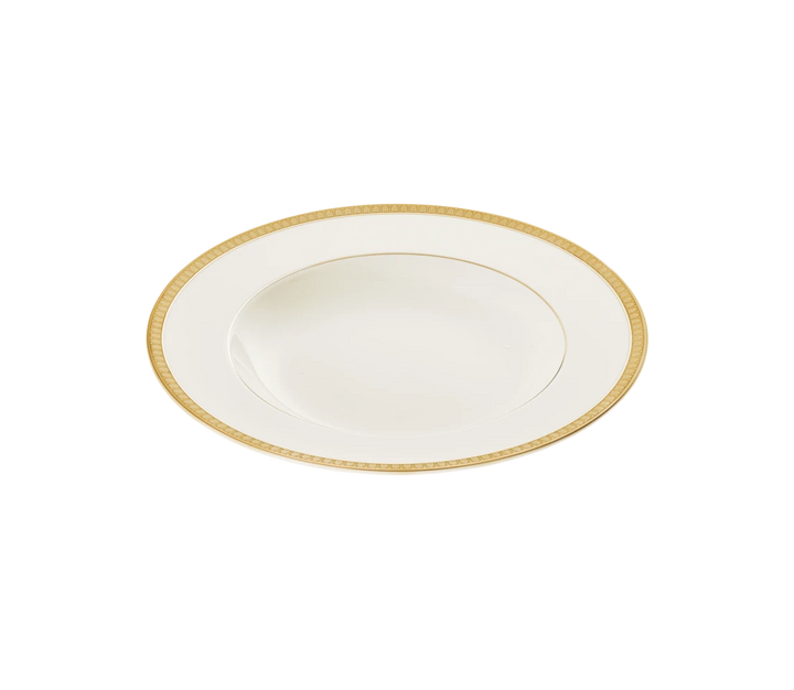 Malmaison - Rimmed Soup Bowl - Porcelain Gold Finish