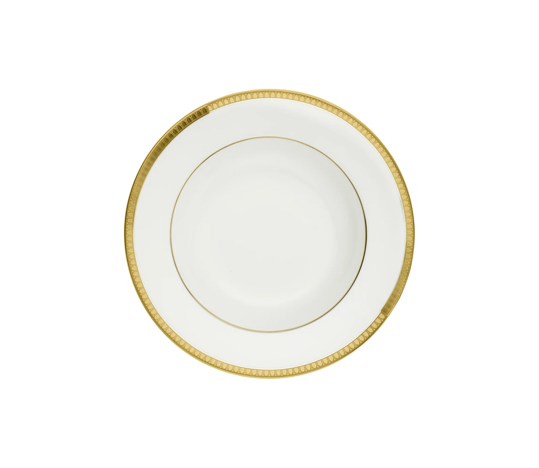 Malmaison - Rimmed Soup Bowl - Porcelain Gold Finish