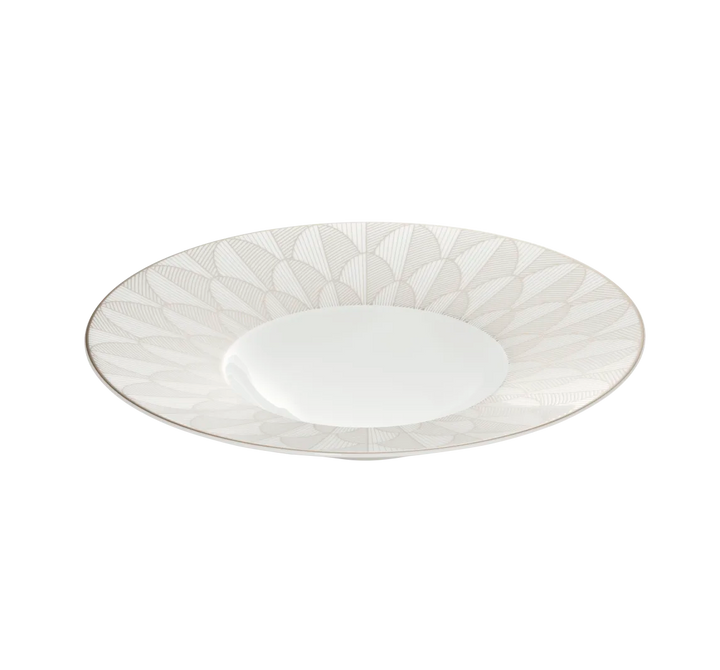 Malmaison Impériale - Large Rim Plate - Porcelain Platinum Finish