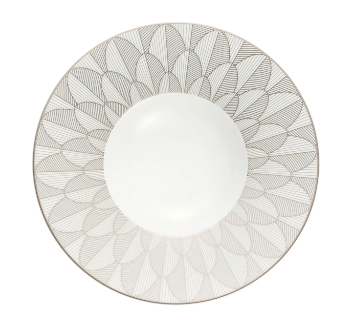 Malmaison Impériale - Large Rim Plate - Porcelain Platinum Finish