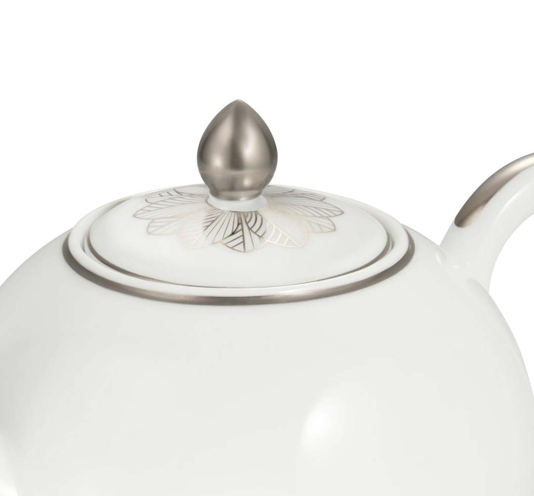 Malmaison - Round teapot 1,5L - Porcelain Platinum