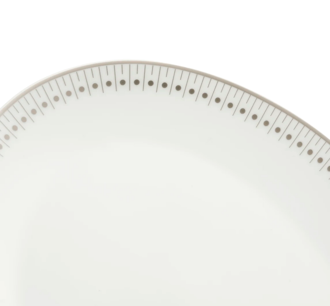 Malmaison Impériale - Oval platter 28 cm - Porcelain Platinum Finish