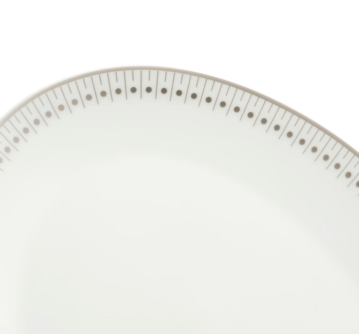 Malmaison Impériale - Oval platter 28 cm - Porcelain Platinum Finish