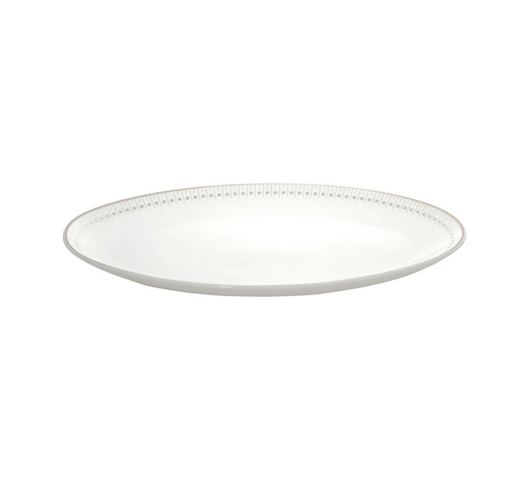 Malmaison Impériale - Oval platter 28 cm - Porcelain Platinum Finish