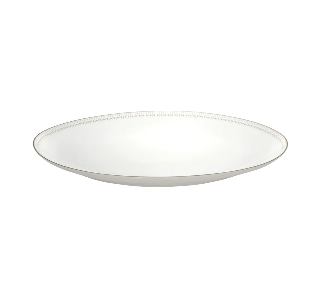 Malmaison Impériale - Oval platter 38 cm - Porcelain Platinum Finish