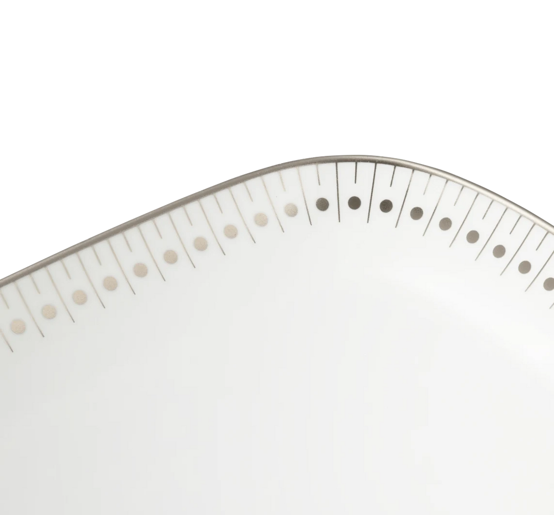 Malmaison Impériale - Cake Platter 37x16cm - Porcelain Platinum Finish