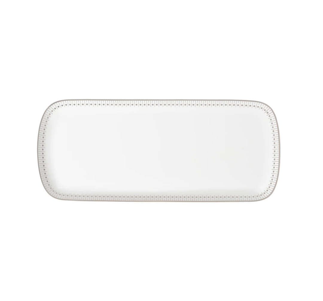 Malmaison Impériale - Cake Platter 37x16cm - Porcelain Platinum Finish
