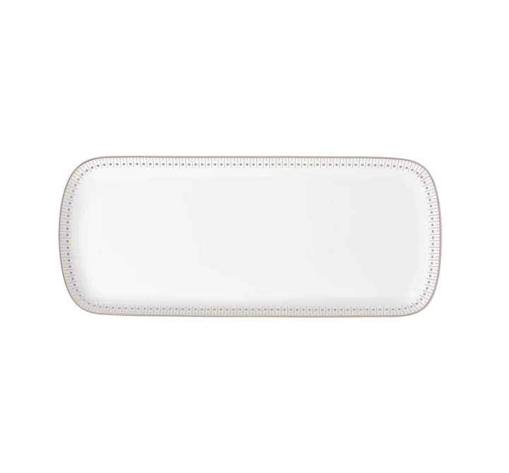 Malmaison Impériale - Cake Platter 37x16cm - Porcelain Platinum Finish