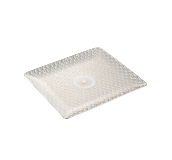 Malmaison Impériale - Rectangular Tray 17x15cm - Porcelain Platinum Finish