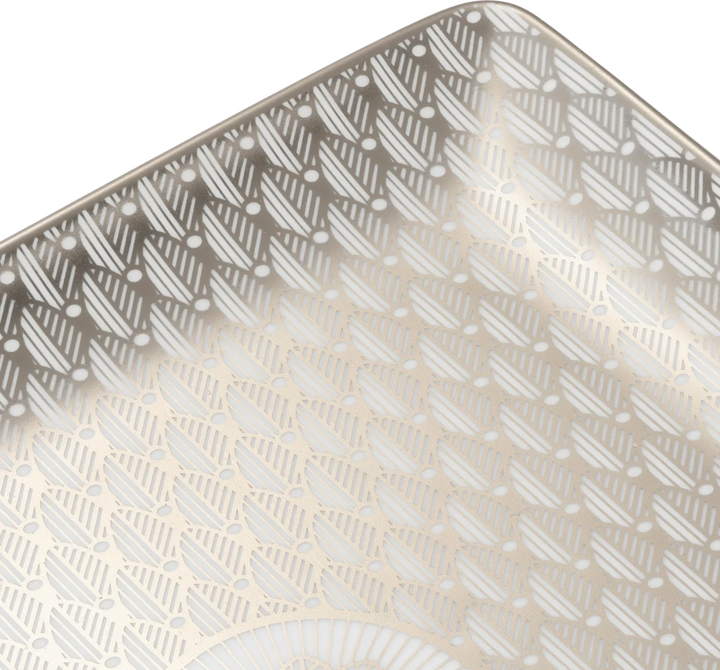 Malmaison Impériale - Rectangular Tray 17x15cm - Porcelain Platinum Finish