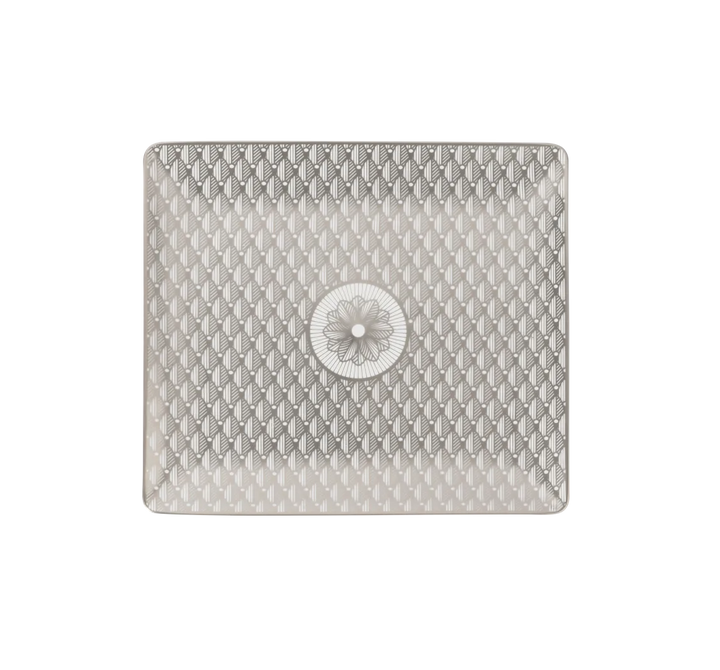 Malmaison Impériale - Rectangular Tray 17x15cm - Porcelain Platinum Finish