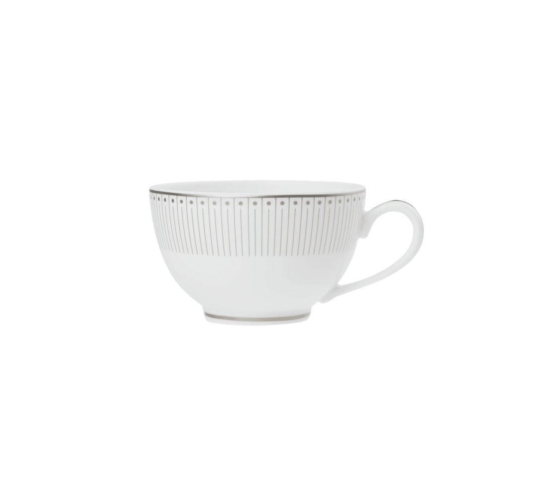 Malmaison Impériale - Set of 2 Tea Cup and Saucers - Porcelain Platinum Finish