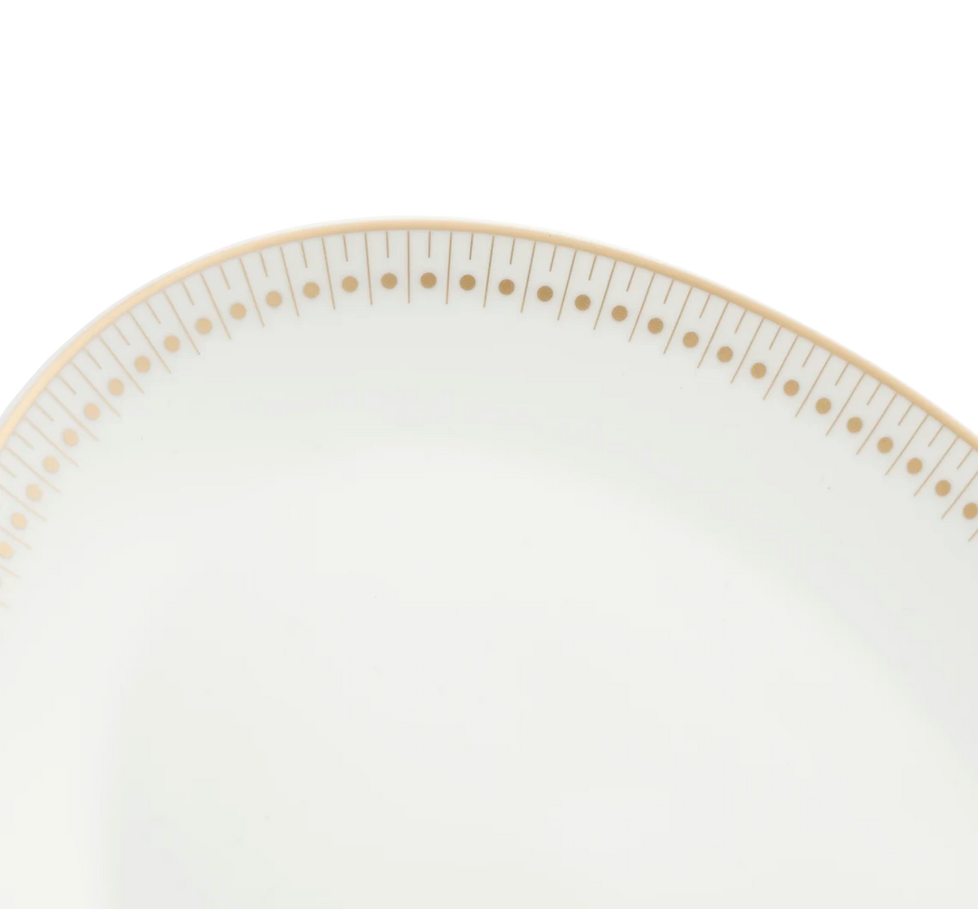 Malmaison Impériale - Oval platter 38 cm - Porcelain Gold Finish