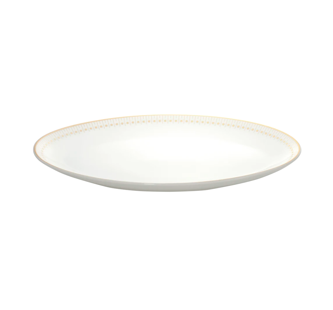 Malmaison Impériale - Oval platter 38 cm - Porcelain Gold Finish