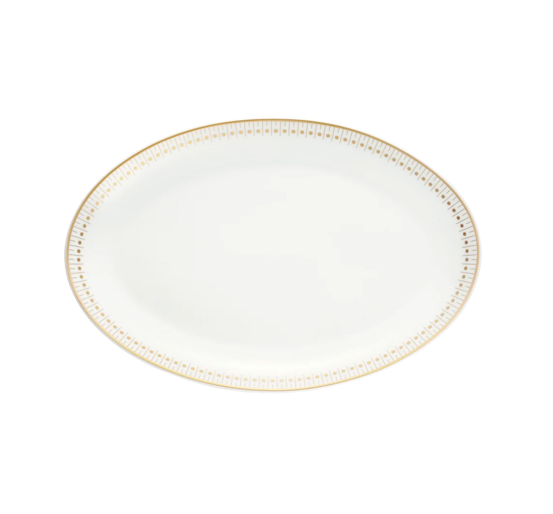 Malmaison Impériale - Oval platter 38 cm - Porcelain Gold Finish