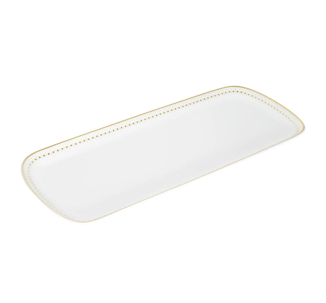 Malmaison Impériale - Cake Platter 37x16cm - Porcelain Gold Finish