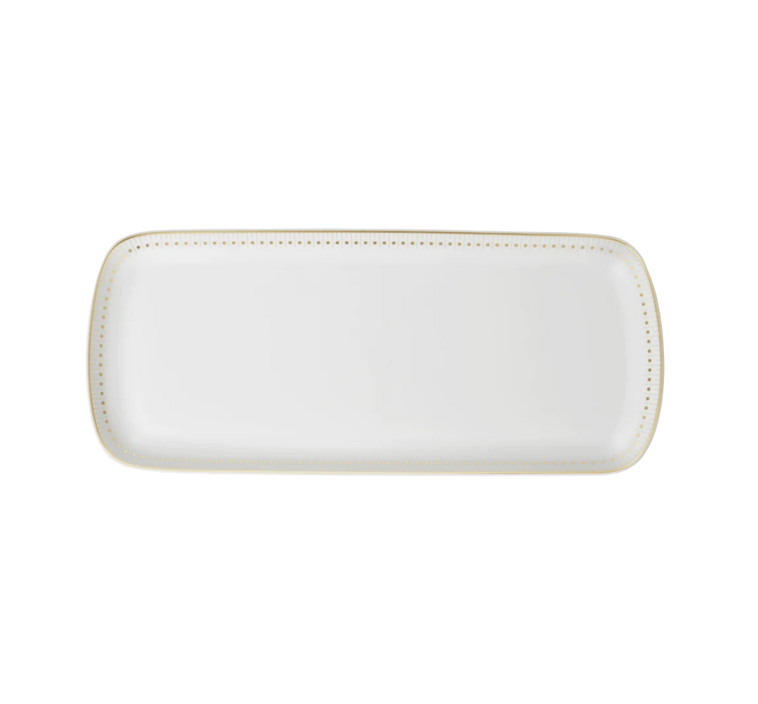 Malmaison Impériale - Cake Platter 37x16cm - Porcelain Gold Finish