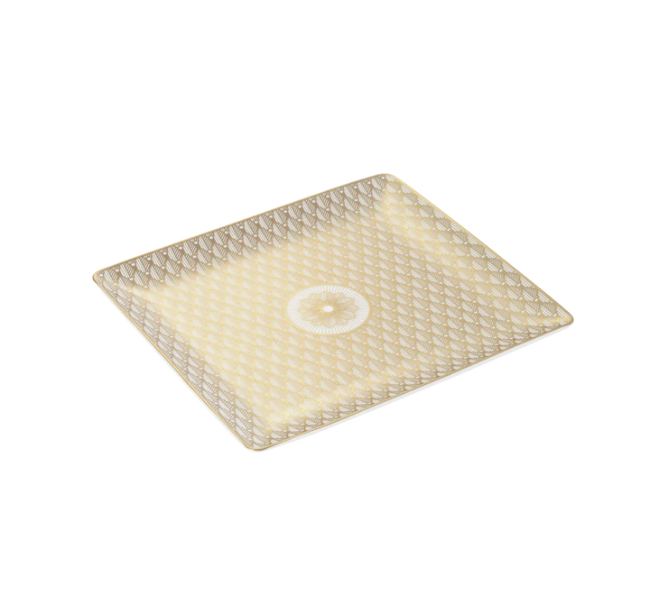 Malmaison - Rectangular Tray 17 x 15 cm - Porcelain Gold Finish