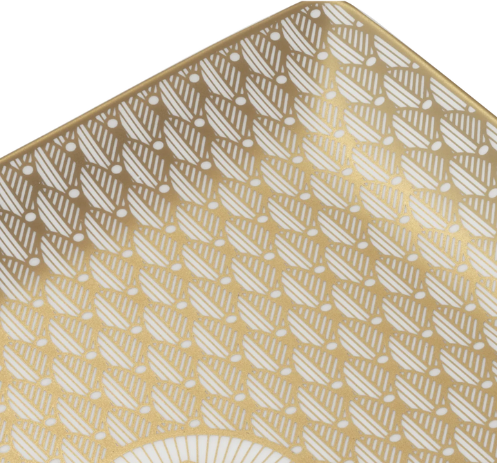 Malmaison - Rectangular Tray 17 x 15 cm - Porcelain Gold Finish